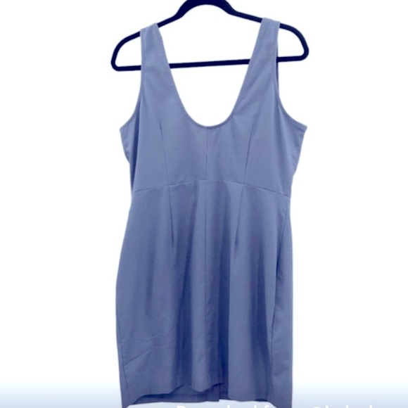 Pretty Little Thing Blue Button Front Mini Dress Size 10 - Picture 4 of 11